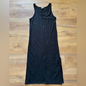 GAP Black Slub Knit Midi Dress Sz. S (b4)